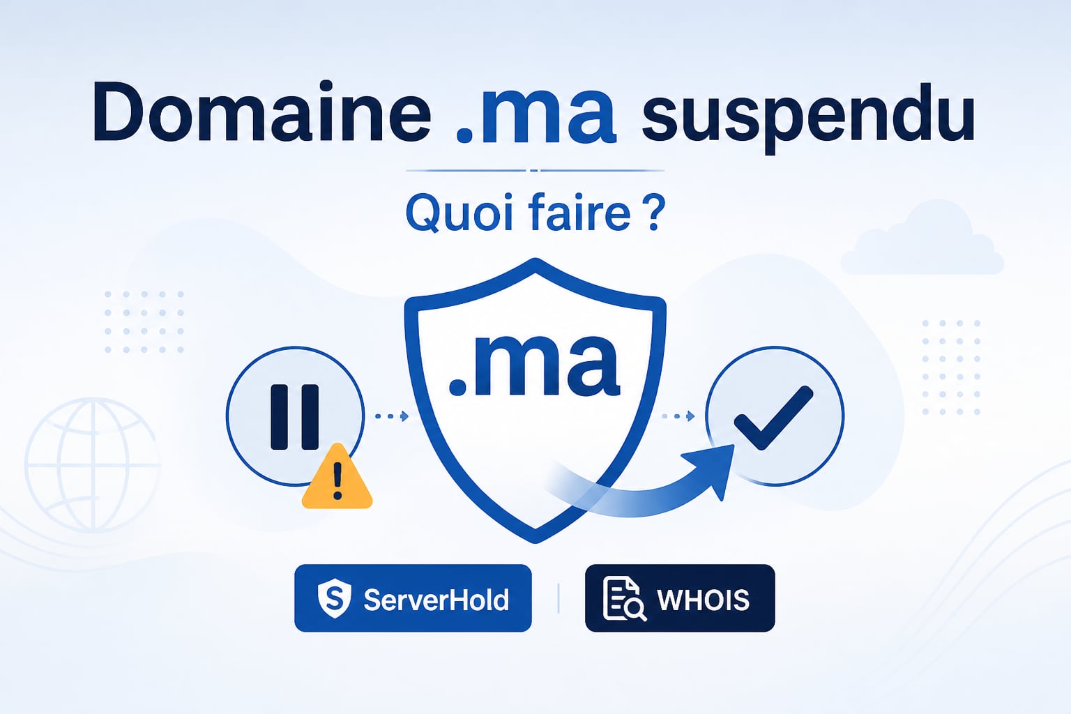 Nom de domaine .ma suspendu : quoi faire ?