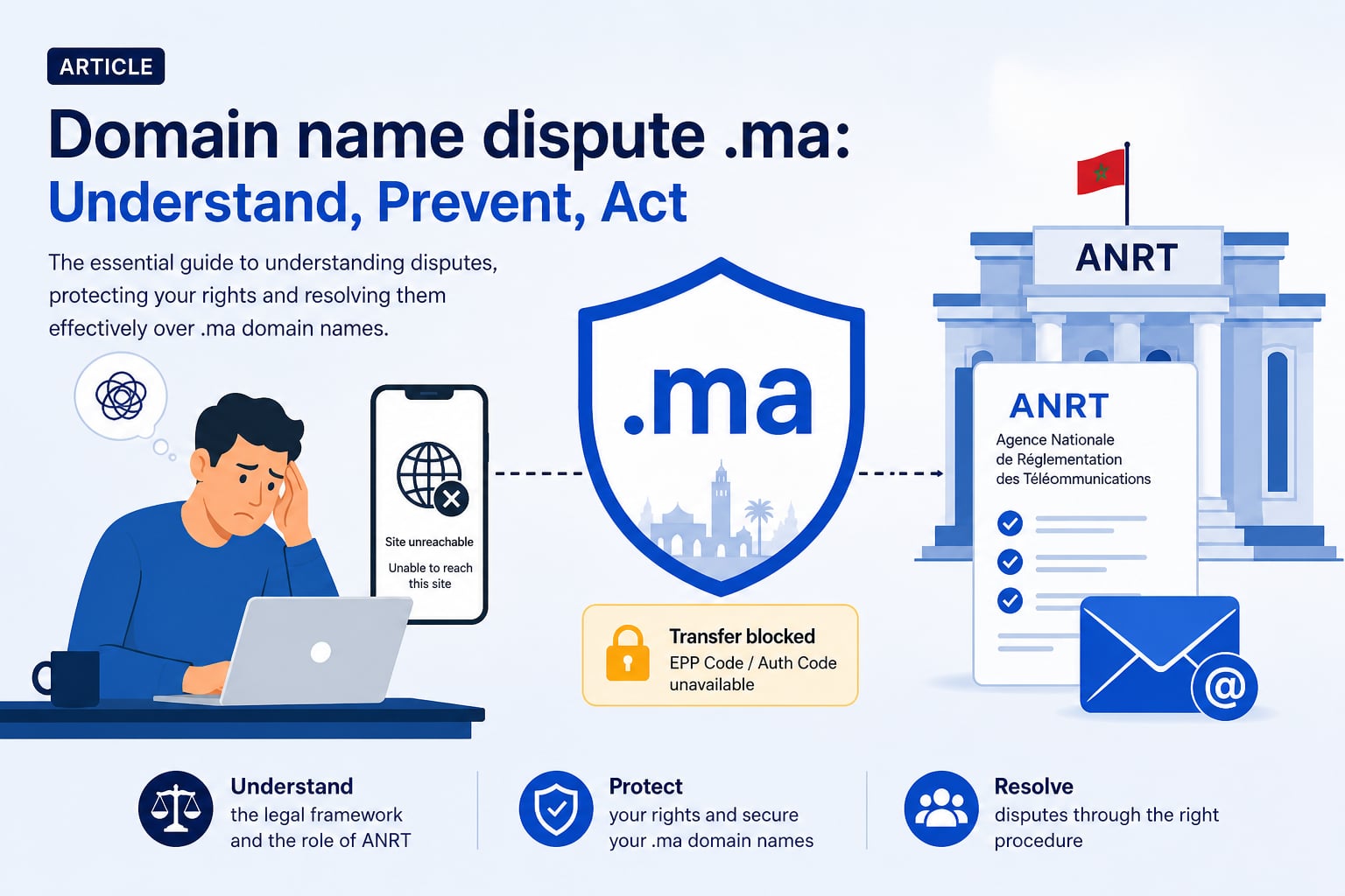 Dispute or problem with a .ma domain registrar in Morocco?
