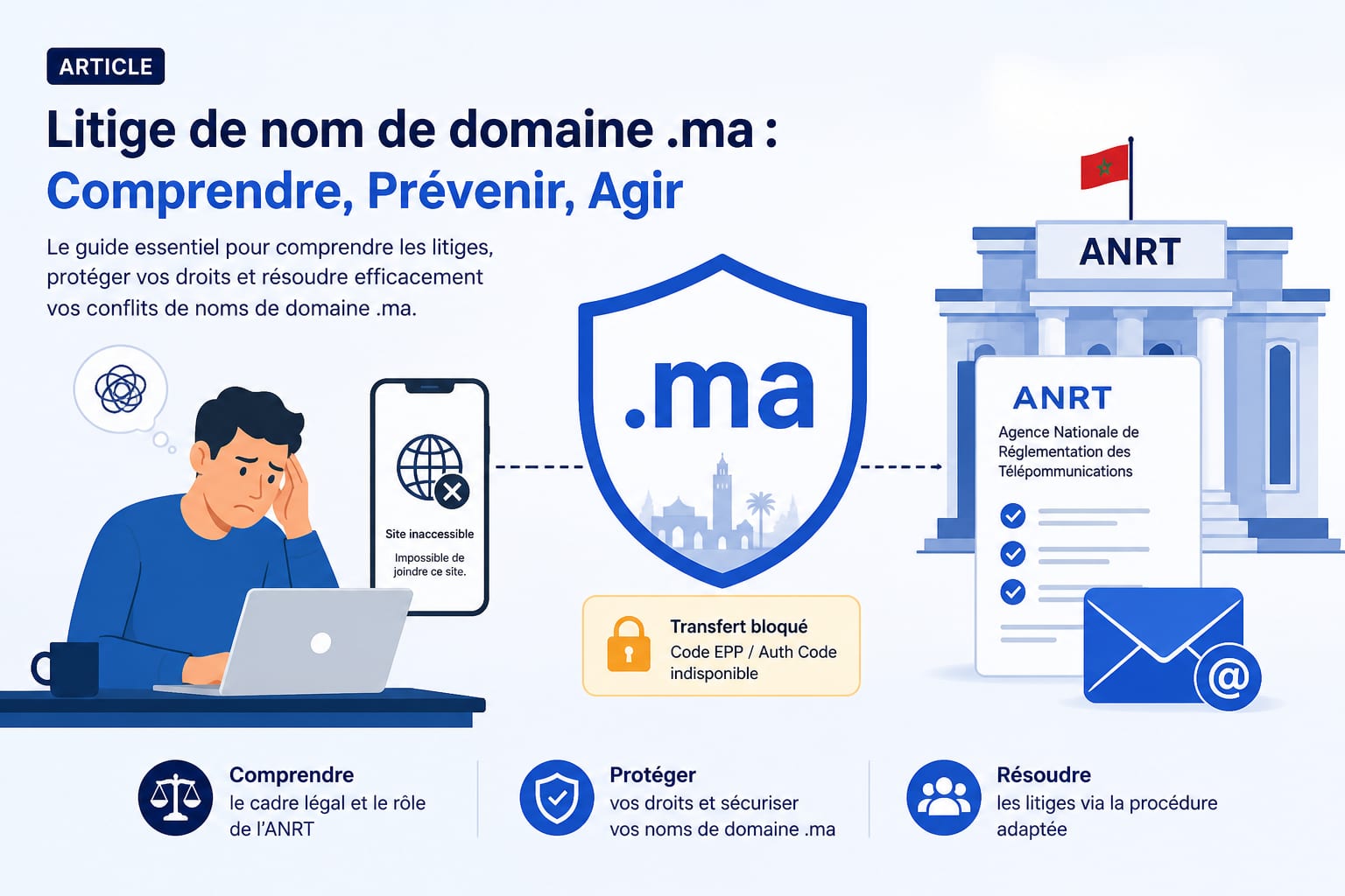 Litige ou problème avec un prestataire de nom de domaine .ma au Maroc ?