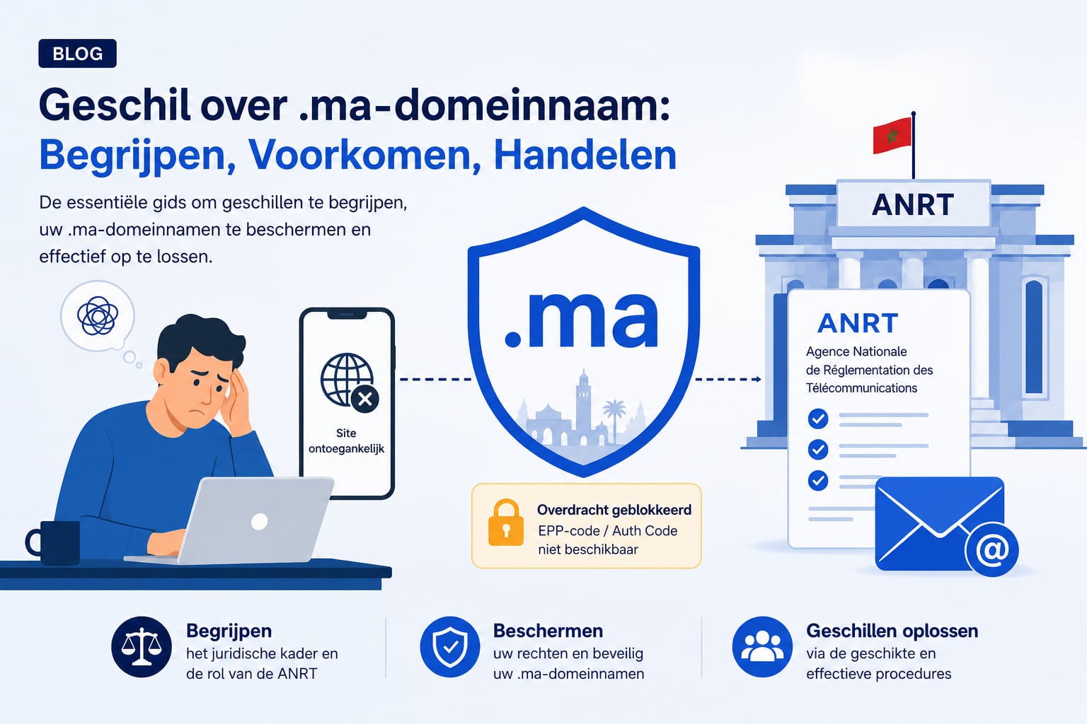 Geschil of probleem met een .ma-domeinprovider in Marokko?