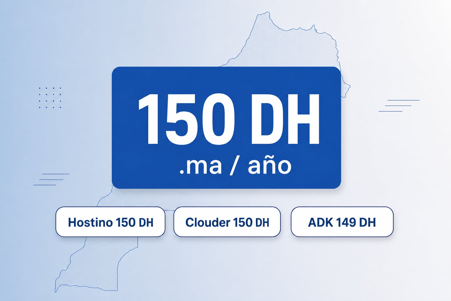 Precio oficial de un nombre de dominio .ma en Marruecos: ¿cuánto cuesta realmente?